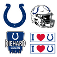 Indianapolis Colts 5 pack of 4 inch Decals