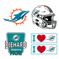 Miami Dolphins 5 pack of 4 inch Decals