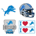 Detroit Lions 5 pack of 4 inch Decals