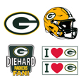 Green Bay Packers 5 pack of 4 inch Decals