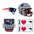 New England Patriots 5 pack of 4 inch Decals