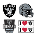 Las Vegas Raiders 5 pack of 4 inch Decals