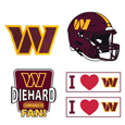 Washington Commanders 5 pack of 4 inch Decals