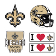 New Orleans Saints 5 pack of 4 inch Decals