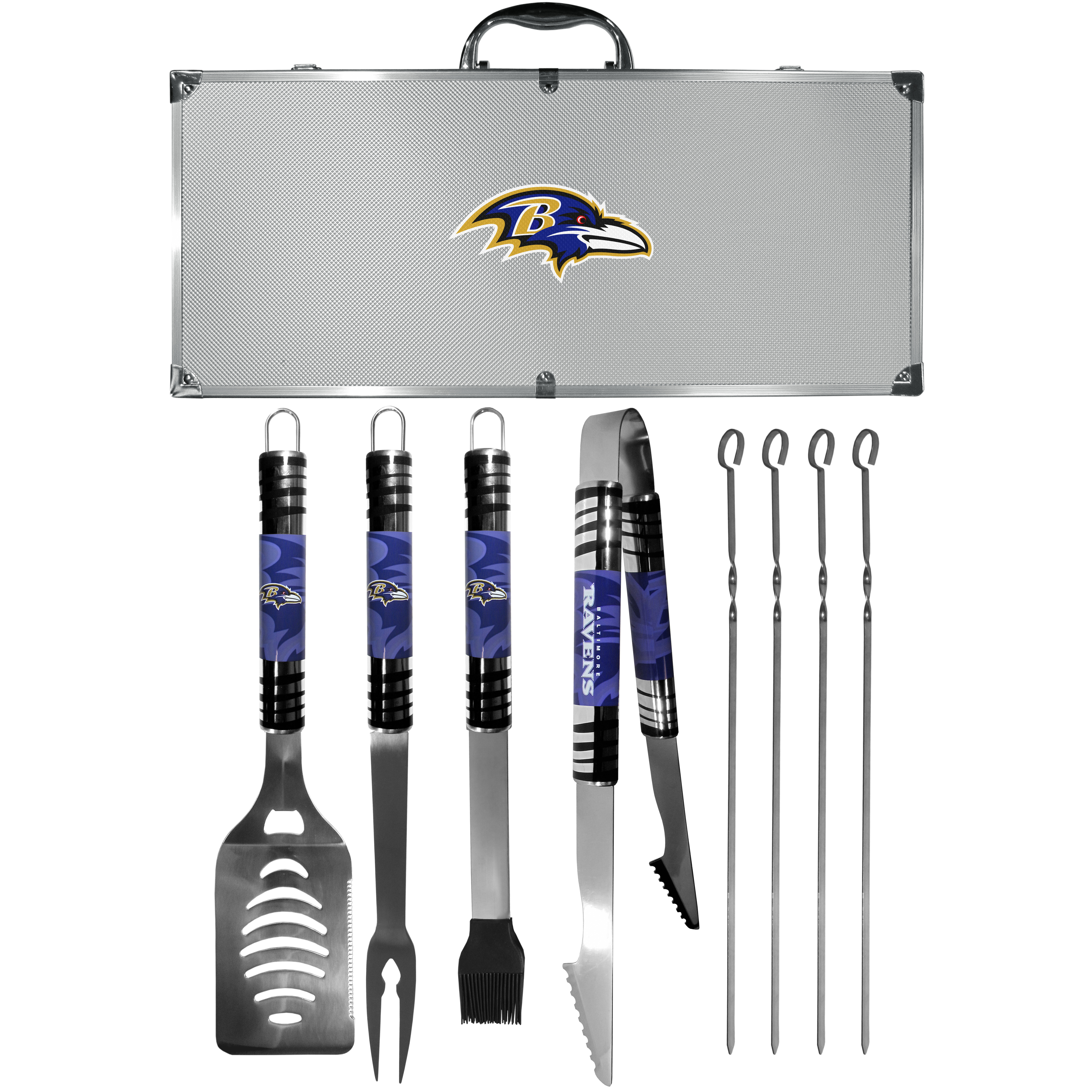 Baltimore Ravens 8 pc Tailgater BBQ Set    