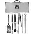Las Vegas Raiders 8 pc Logo BBQ Set