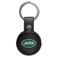 New York Jets AirTag Compatible Leather Key Chain