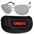 Kansas City Chiefs Aviator Sunglasses and Case