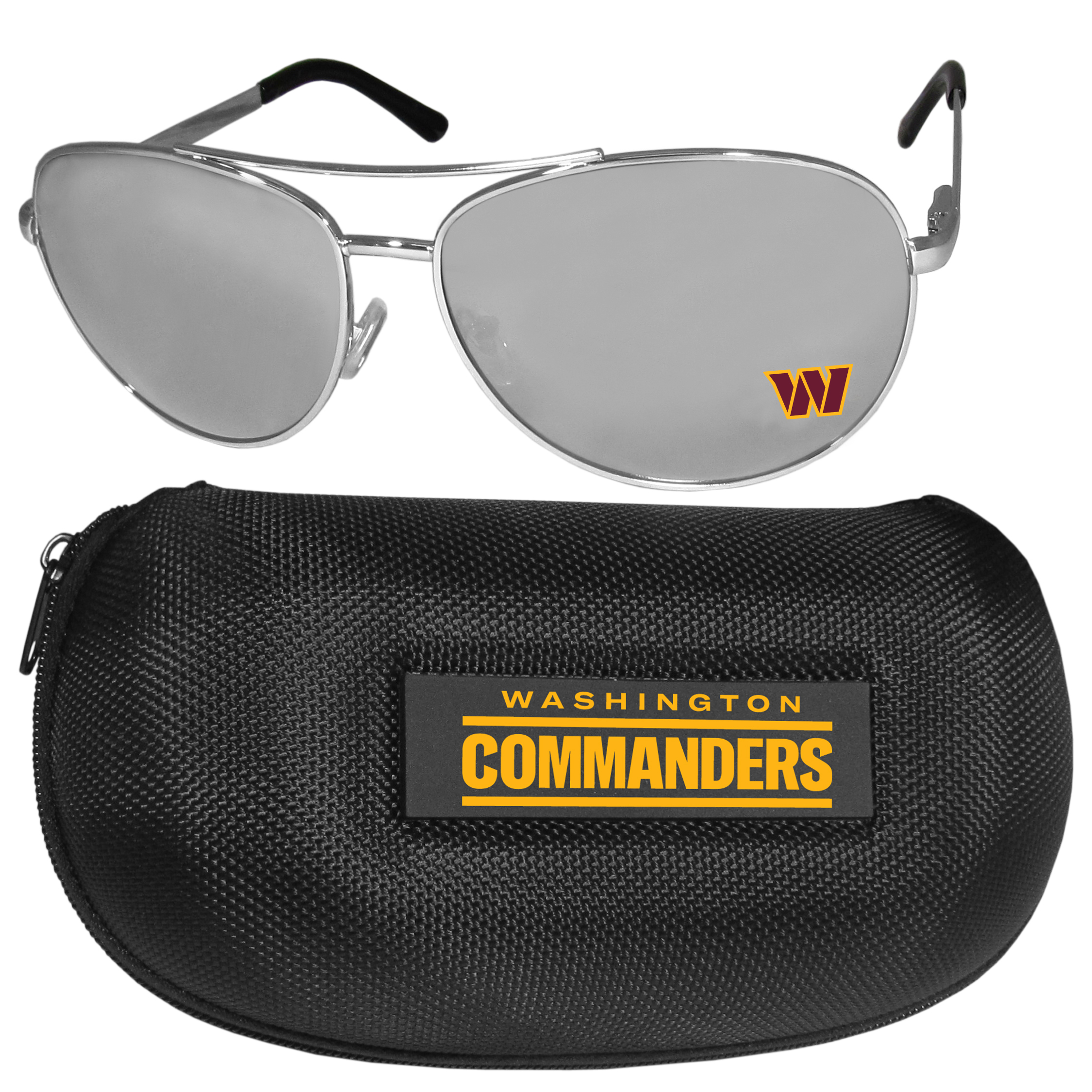Washington Redskins Aviator Sunglasses and Zippered Carrying Case