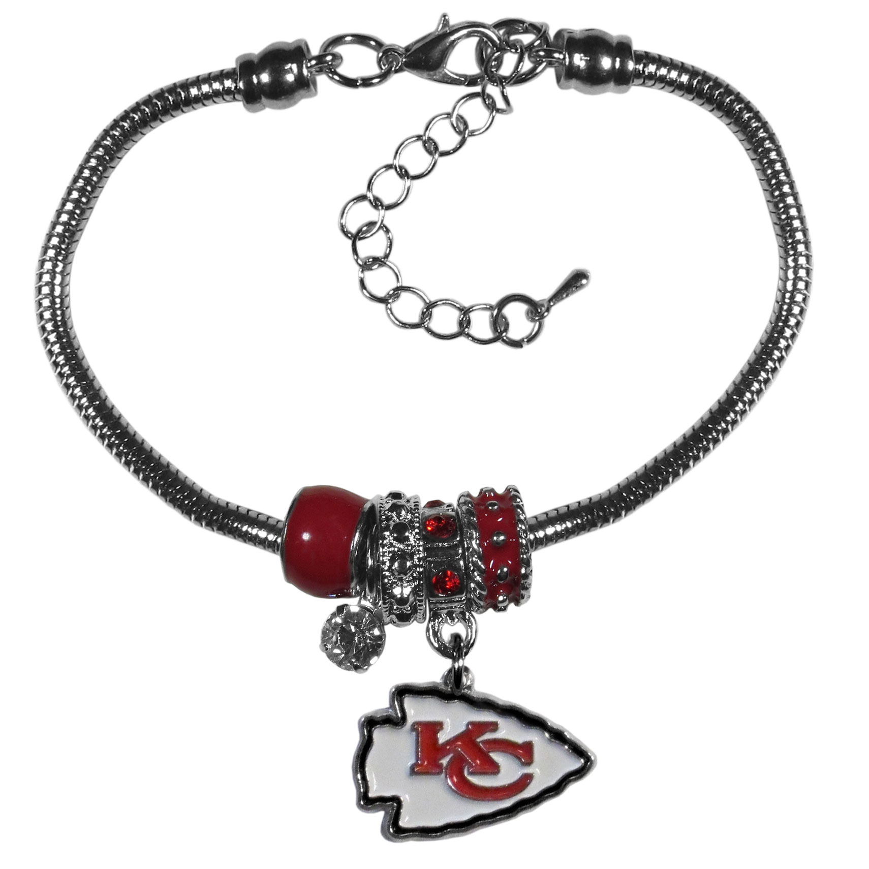 Kansas City Chiefs Euro Bead Bracelet    