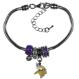 Minnesota Vikings Euro Bead Bracelet