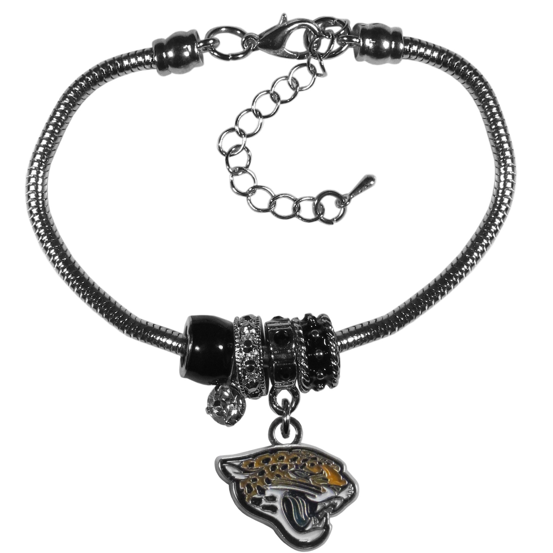 Jacksonville Jaguars Euro Bead Bracelet    