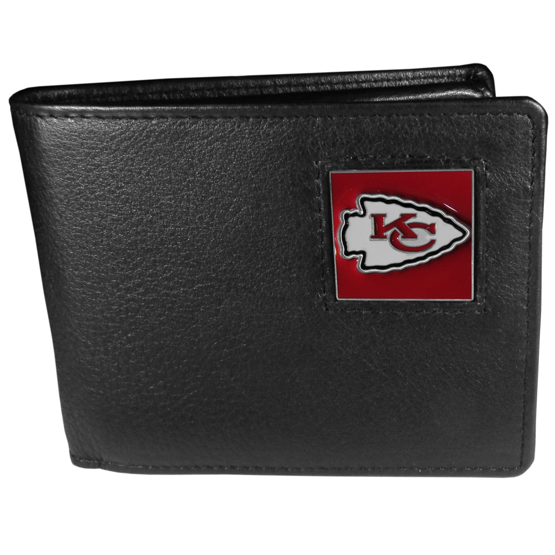 Kansas City Chiefs Leather Bi-fold Wallet Packaged in Gift Box    