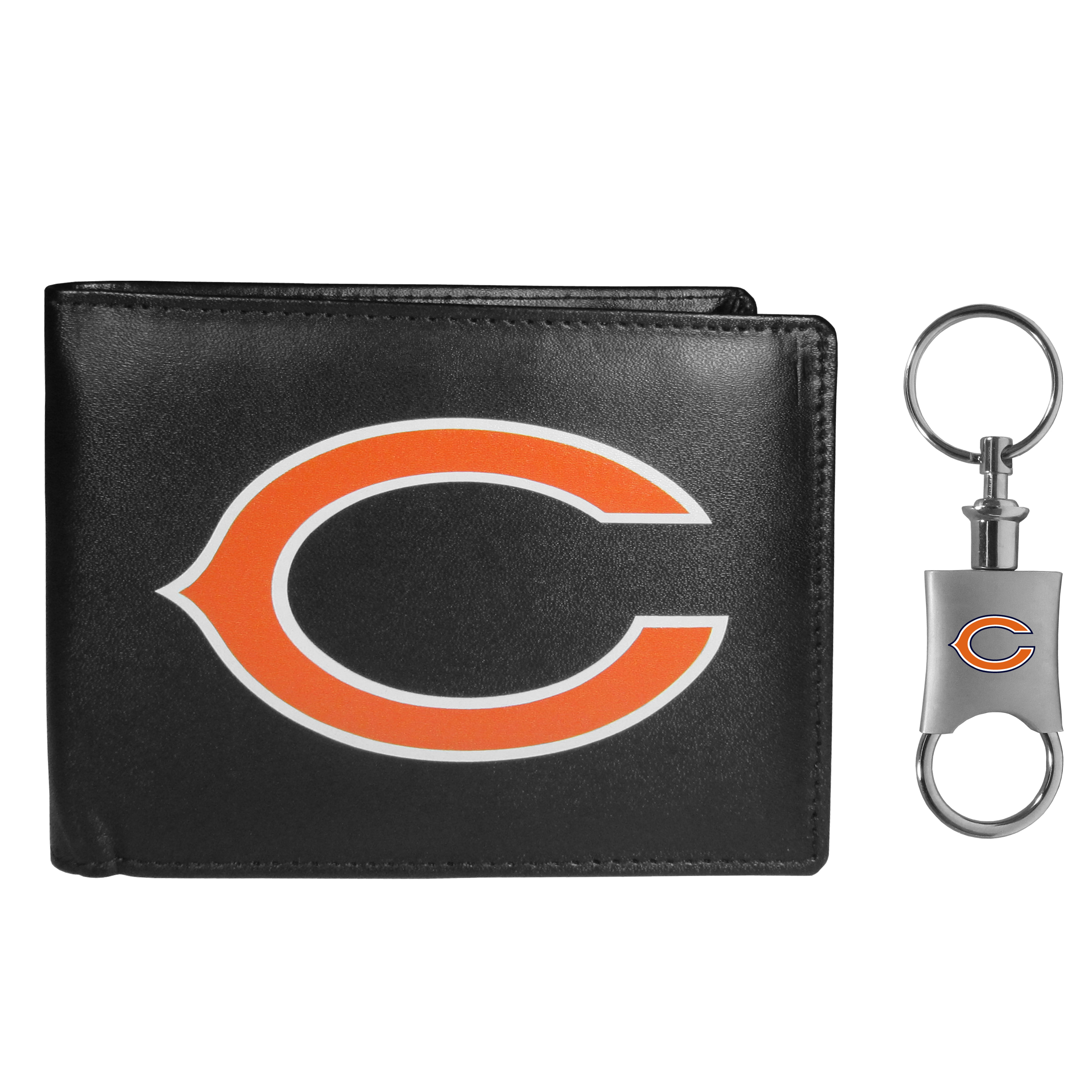 Chicago Bears Bi-fold Wallet & Valet Key Chain    