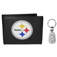 Pittsburgh Steelers Bi-fold Wallet & Steel Key Chain