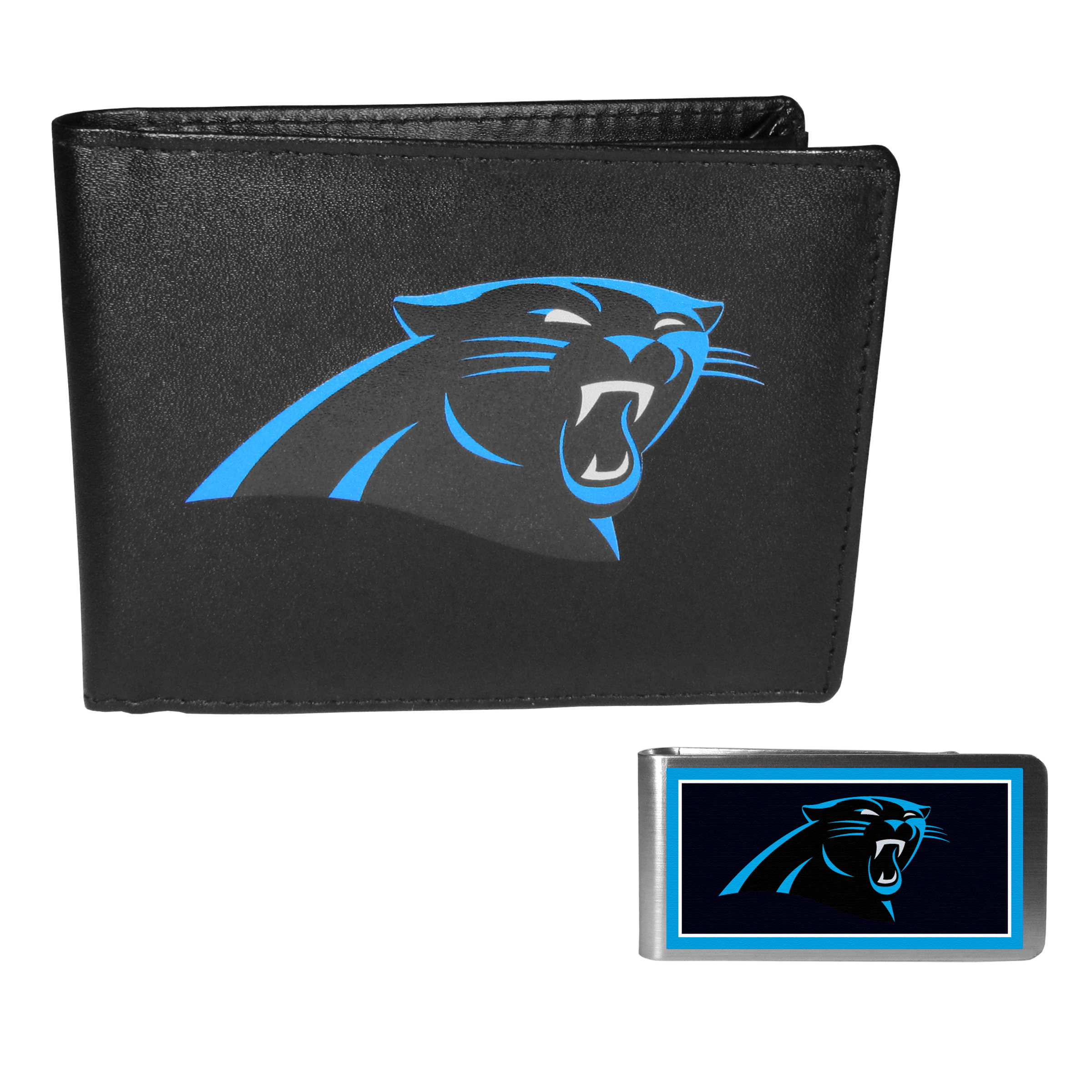 Carolina Panthers Bi-fold Wallet & Color Money Clip    