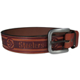 Pittsburgh Steelers Adjustable Leather Embossed Belt