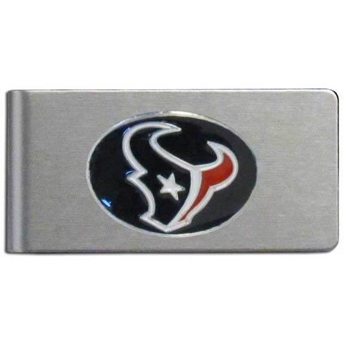Houston Texans Brushed Metal Money Clip
