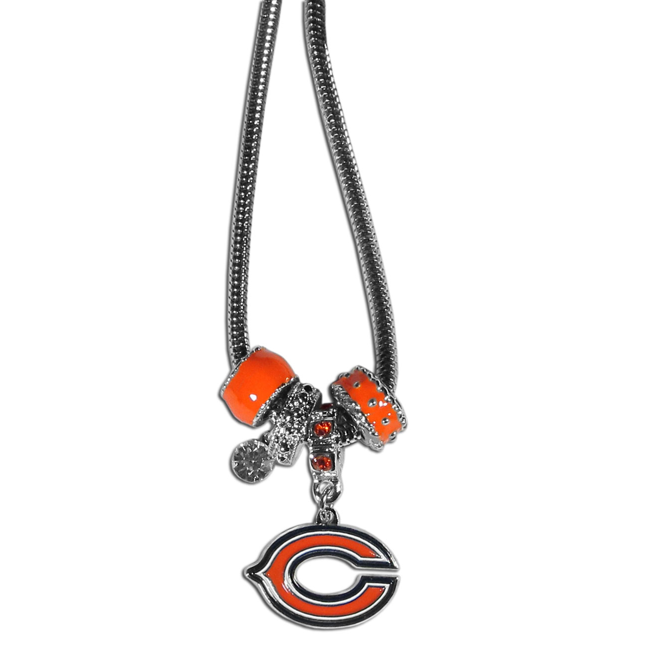 Chicago Bears Euro Bead Necklace    