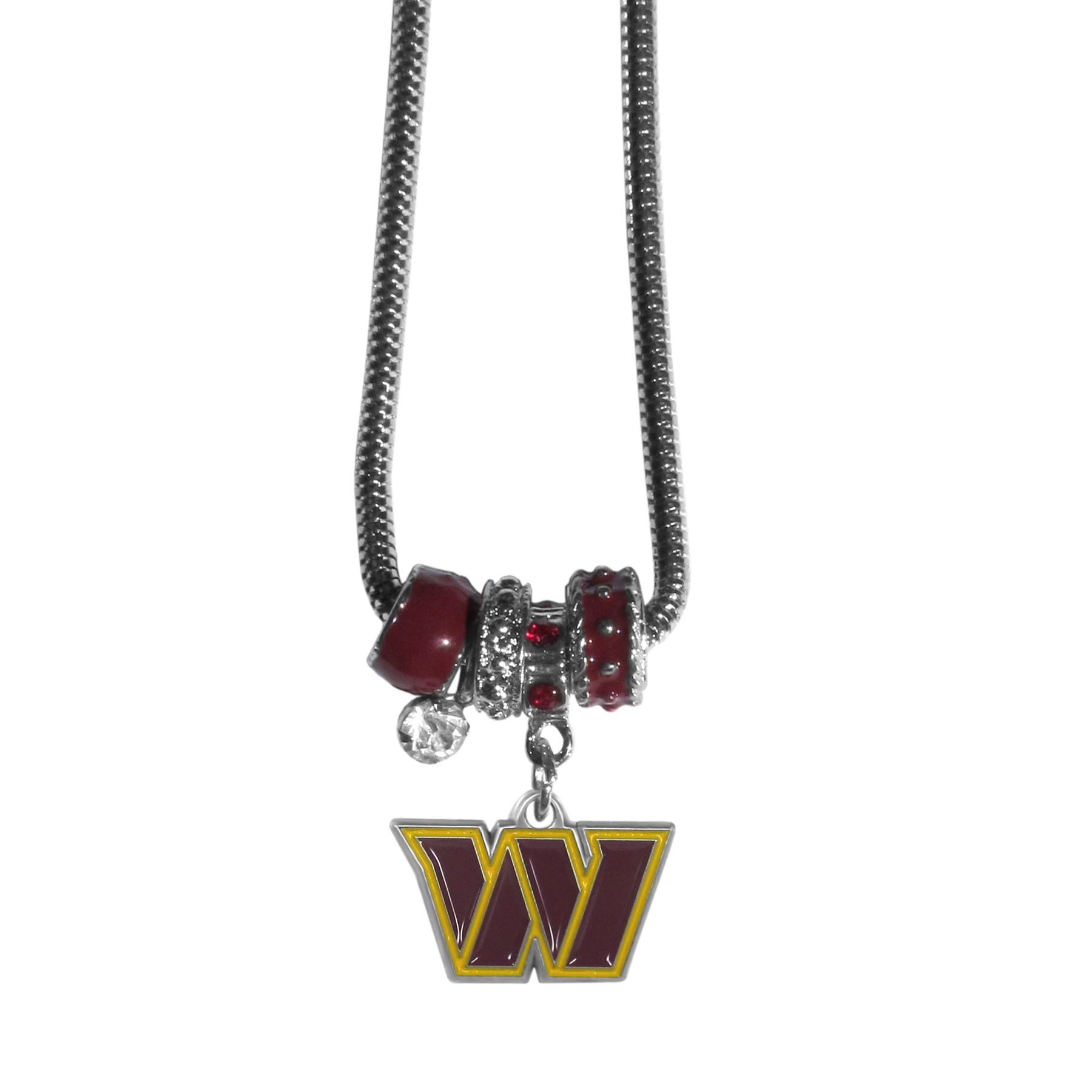 Washington Commanders Euro Bead Necklace    