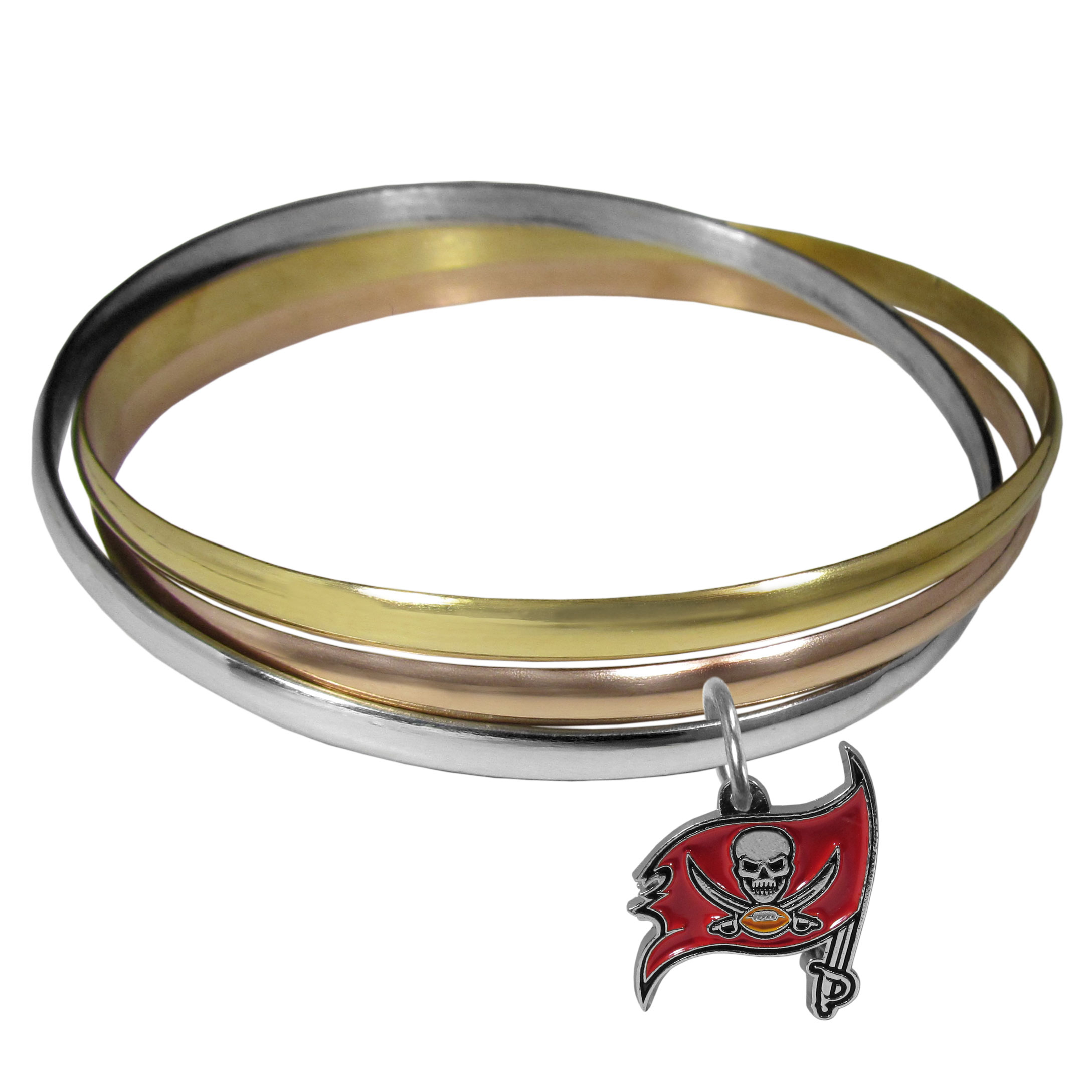 Tampa Bay Buccaneers Tri-color Bangle Bracelet    