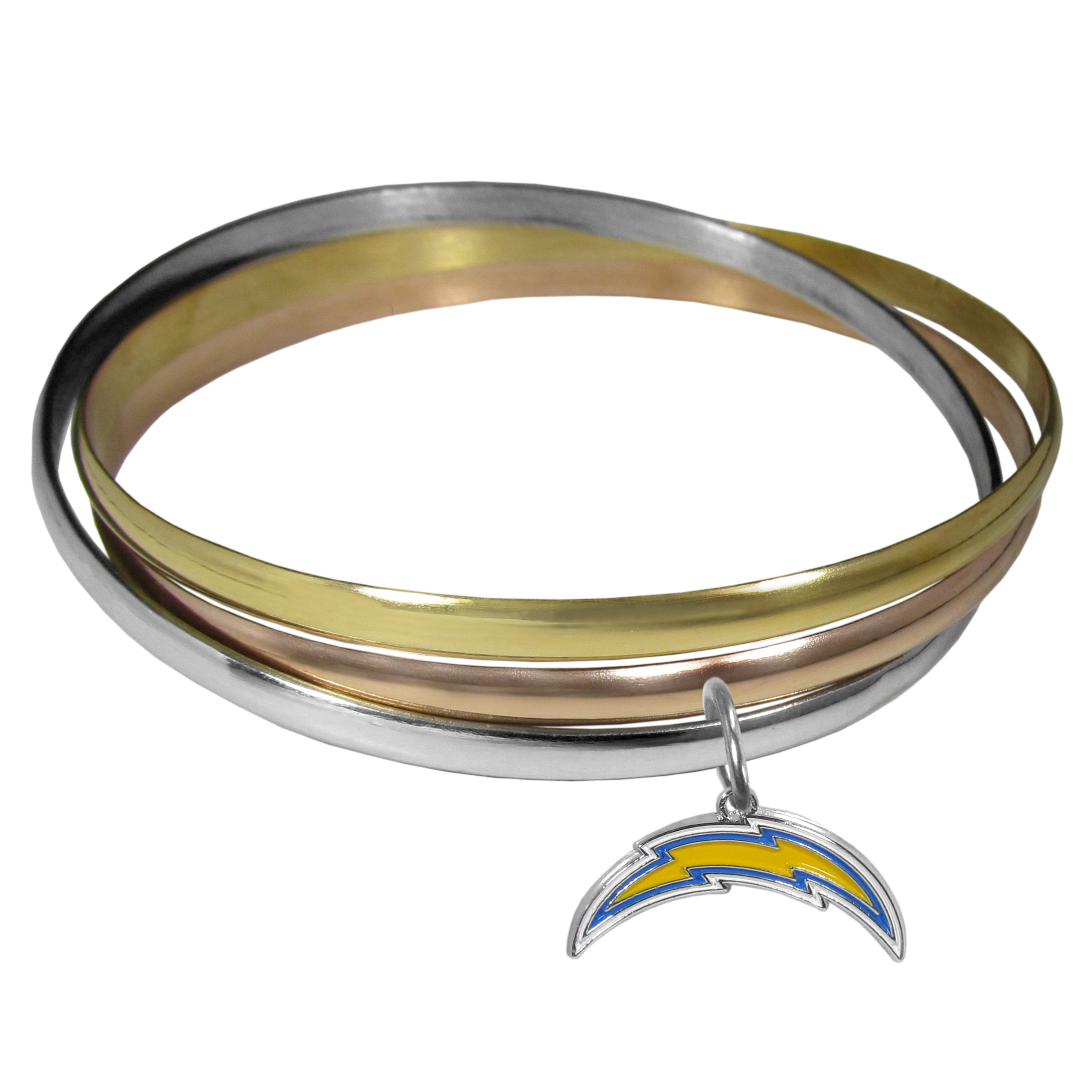 Los Angeles Chargers Tri-color Bangle Bracelet    