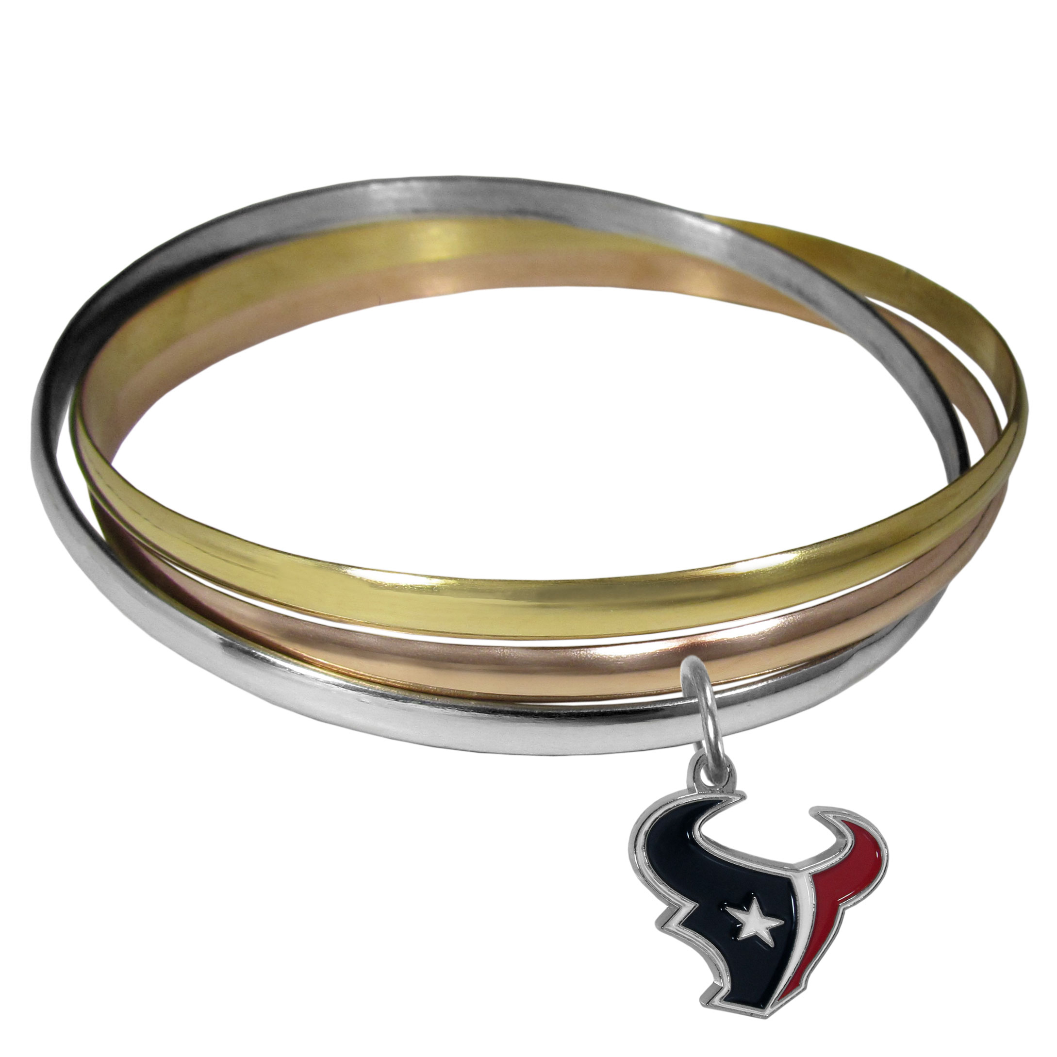 Houston Texans Tri-color Bangle Bracelet    