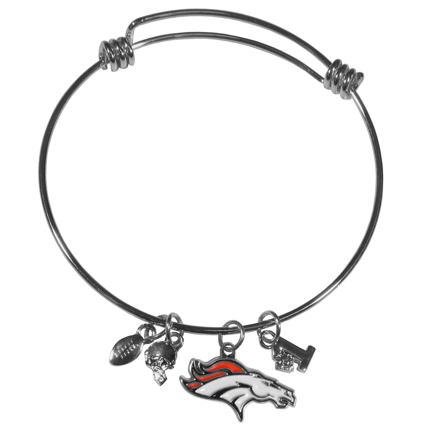 Denver Broncos Charm Bangle Bracelet    