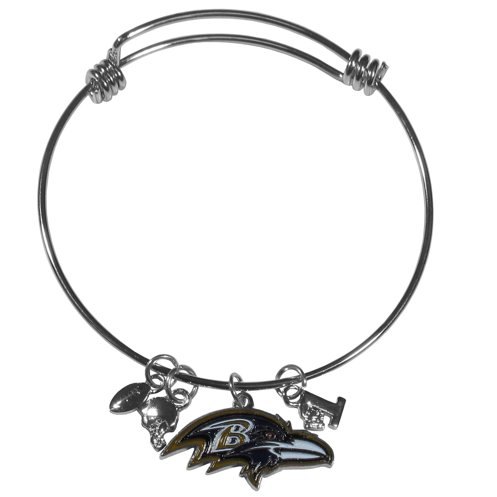 Baltimore Ravens Charm Bangle Bracelet    