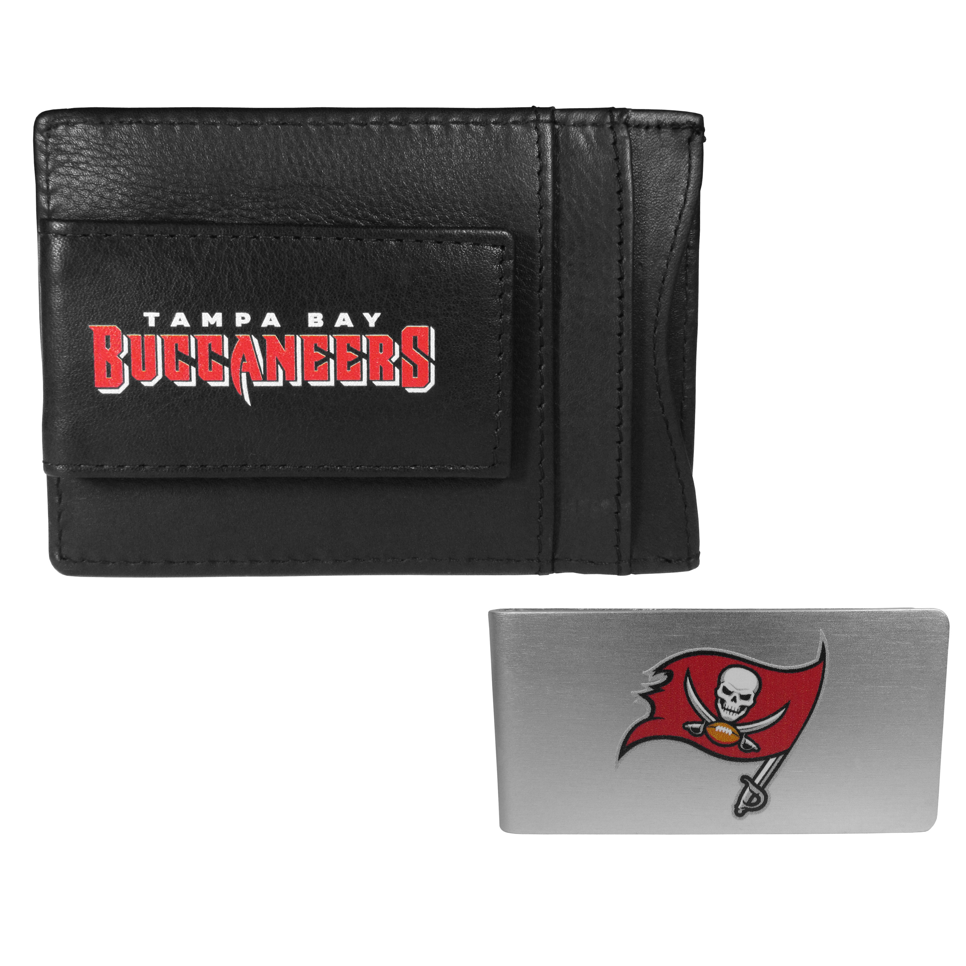 Tampa Bay Buccaneers Leather Cash & Cardholder & Money Clip    