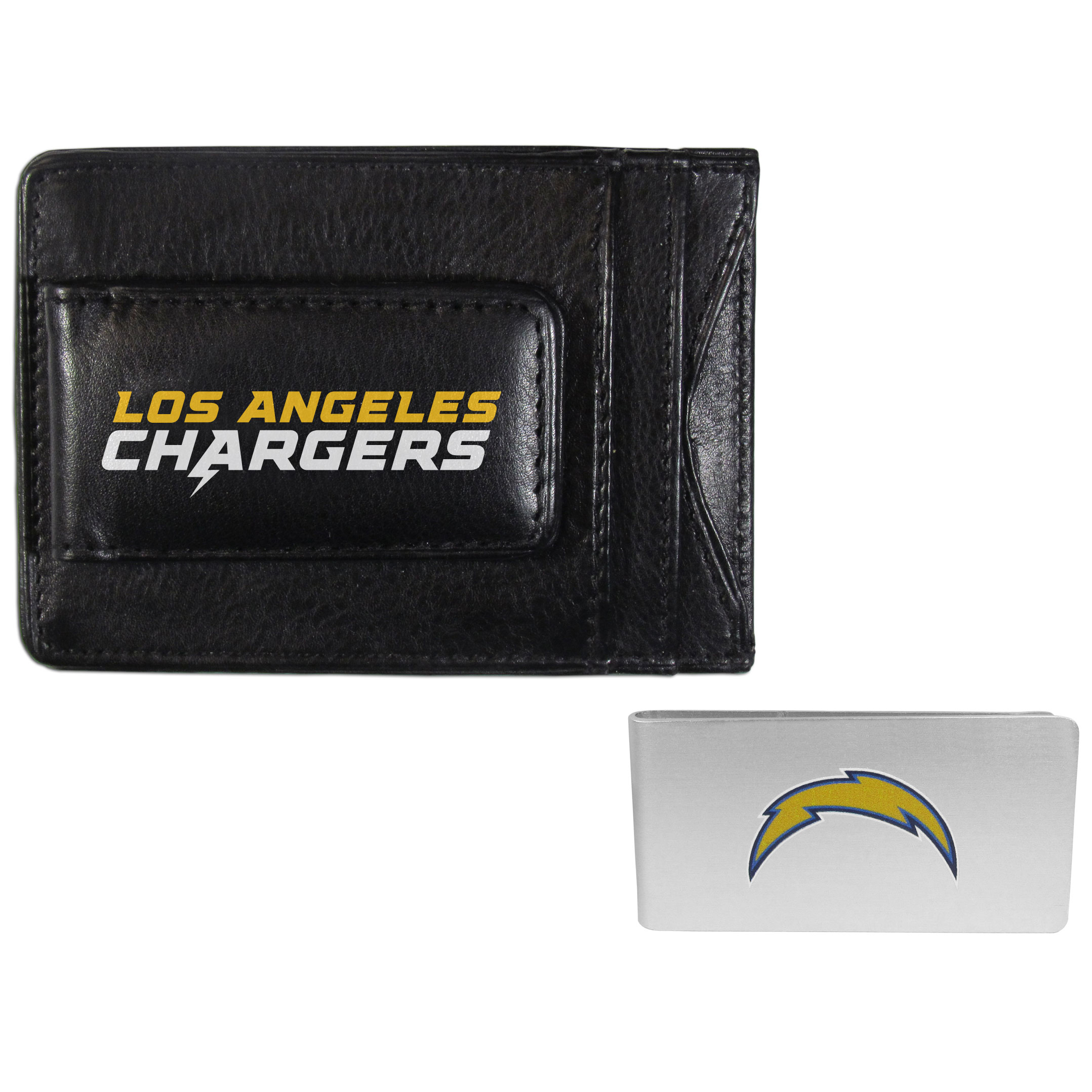 Los Angeles Chargers Leather Cash & Cardholder & Money Clip    