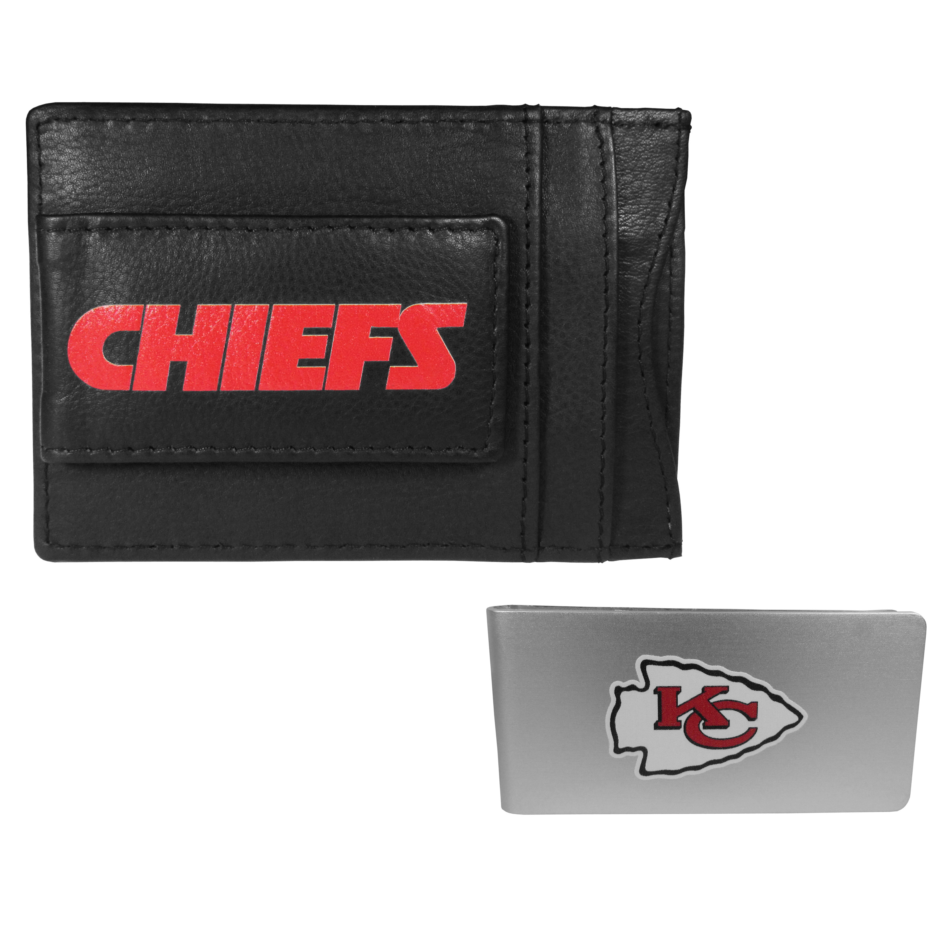 Kansas City Chiefs Leather Cash & Cardholder & Money Clip    