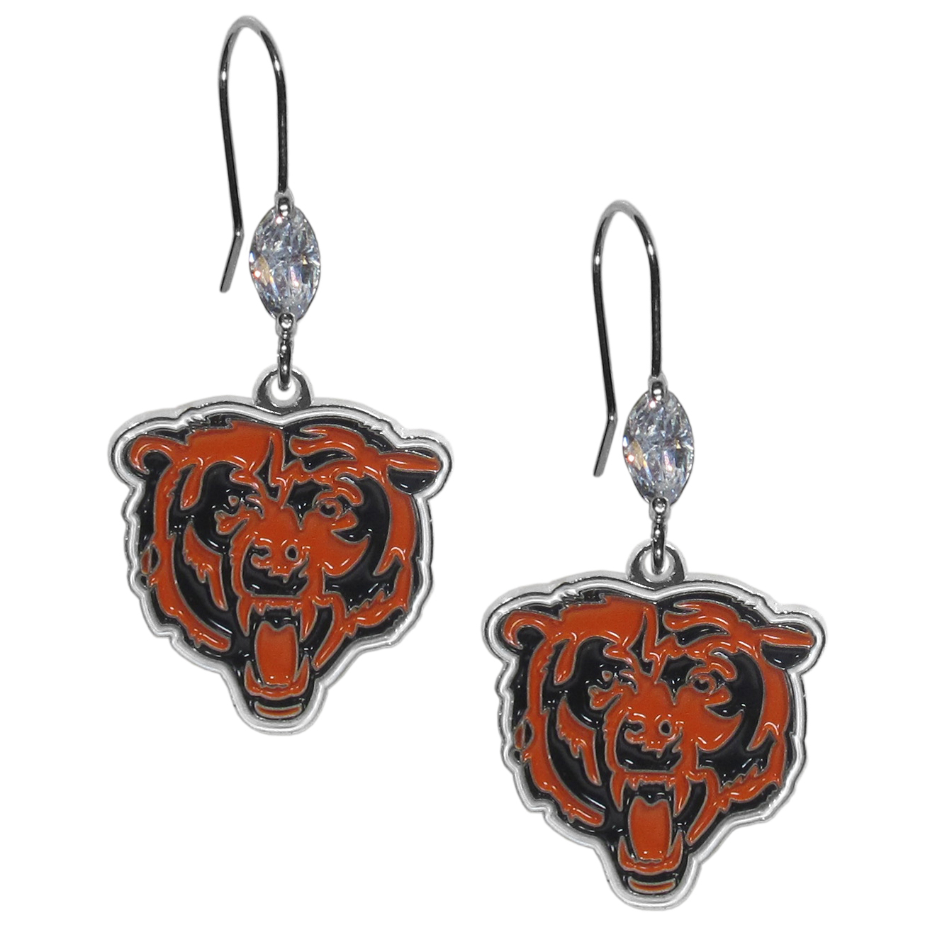 Chicago Bears Crystal Dangle Earrings    