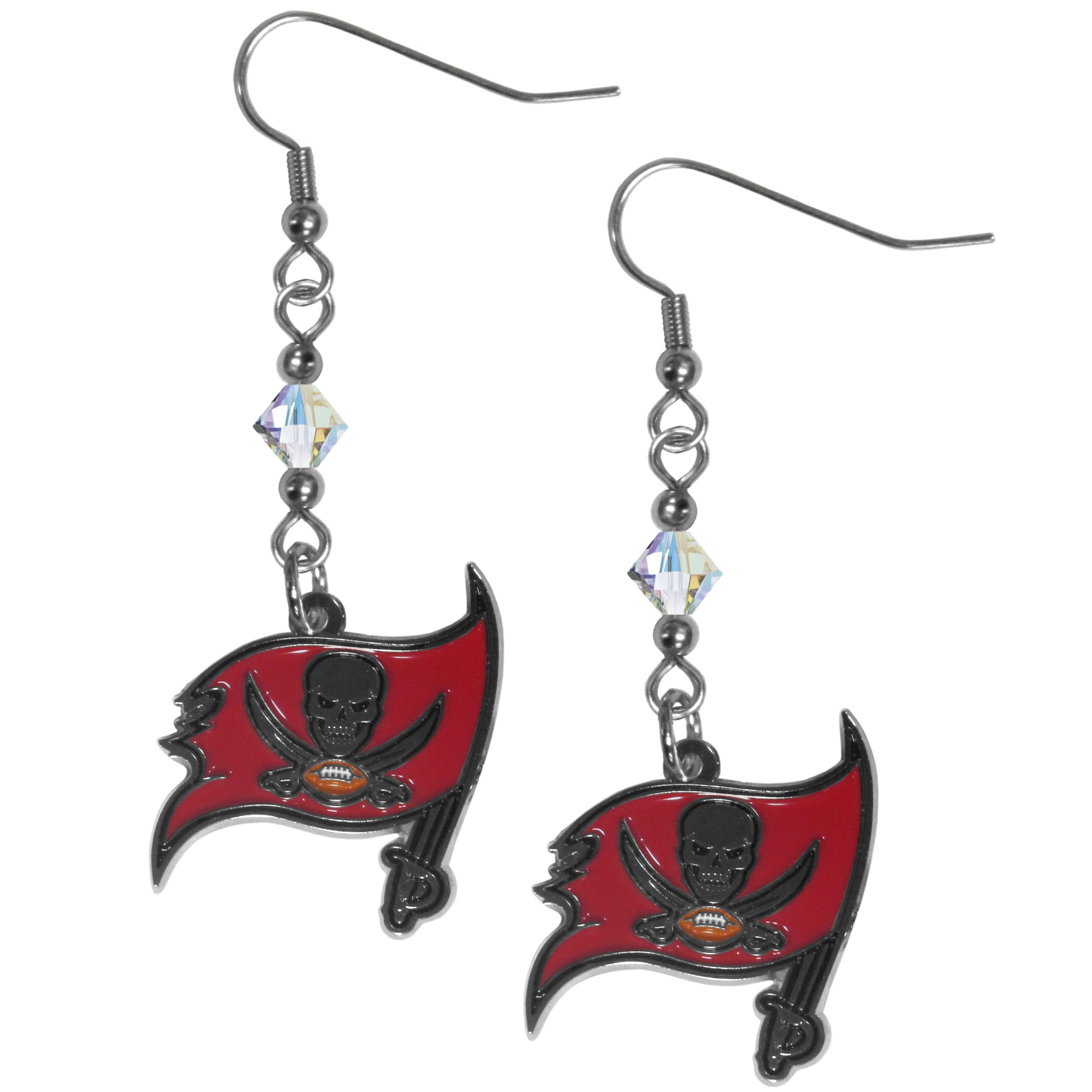 Tampa Bay Buccaneers Crystal Dangle Earrings    