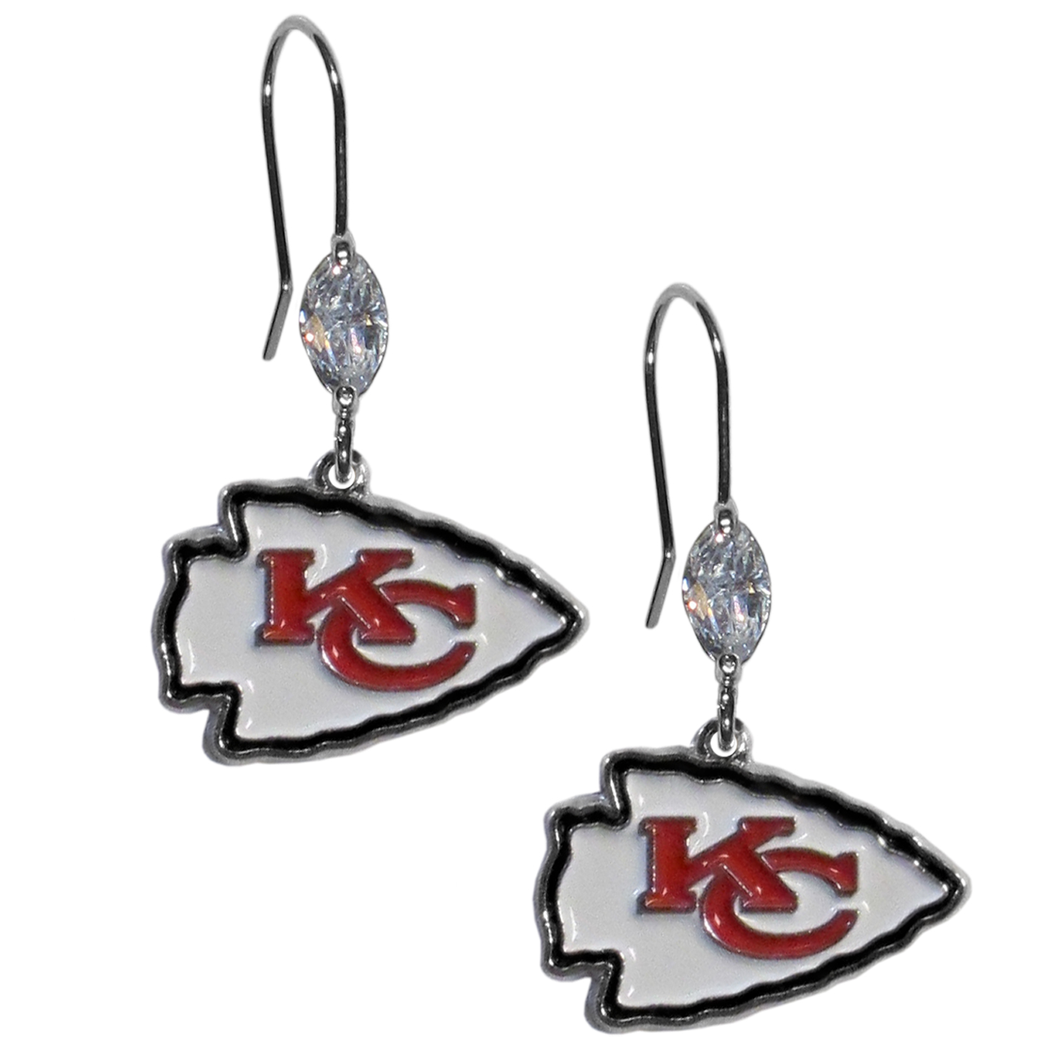 Kansas City Chiefs Crystal Dangle Earrings