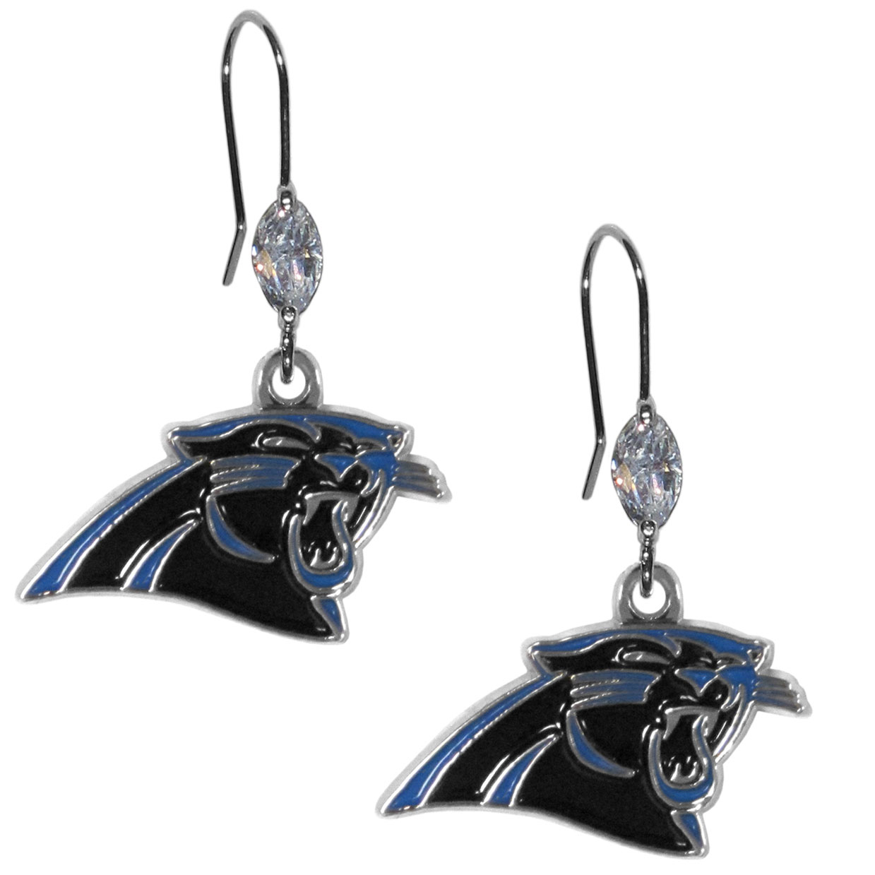 Carolina Panthers Crystal Dangle Earrings    