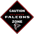 Atlanta Falcons Caution Wall Sign Plaque