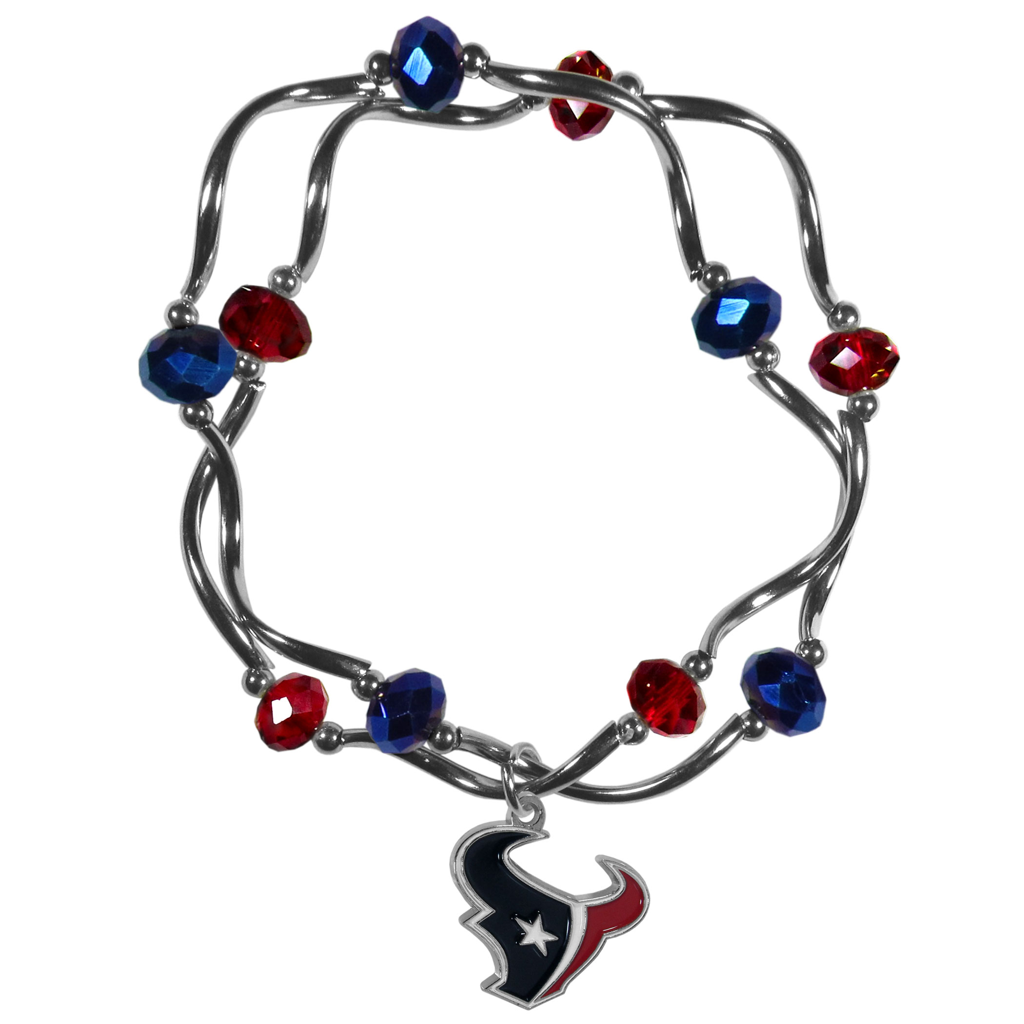 Houston Texans Crystal Bead Bracelet    