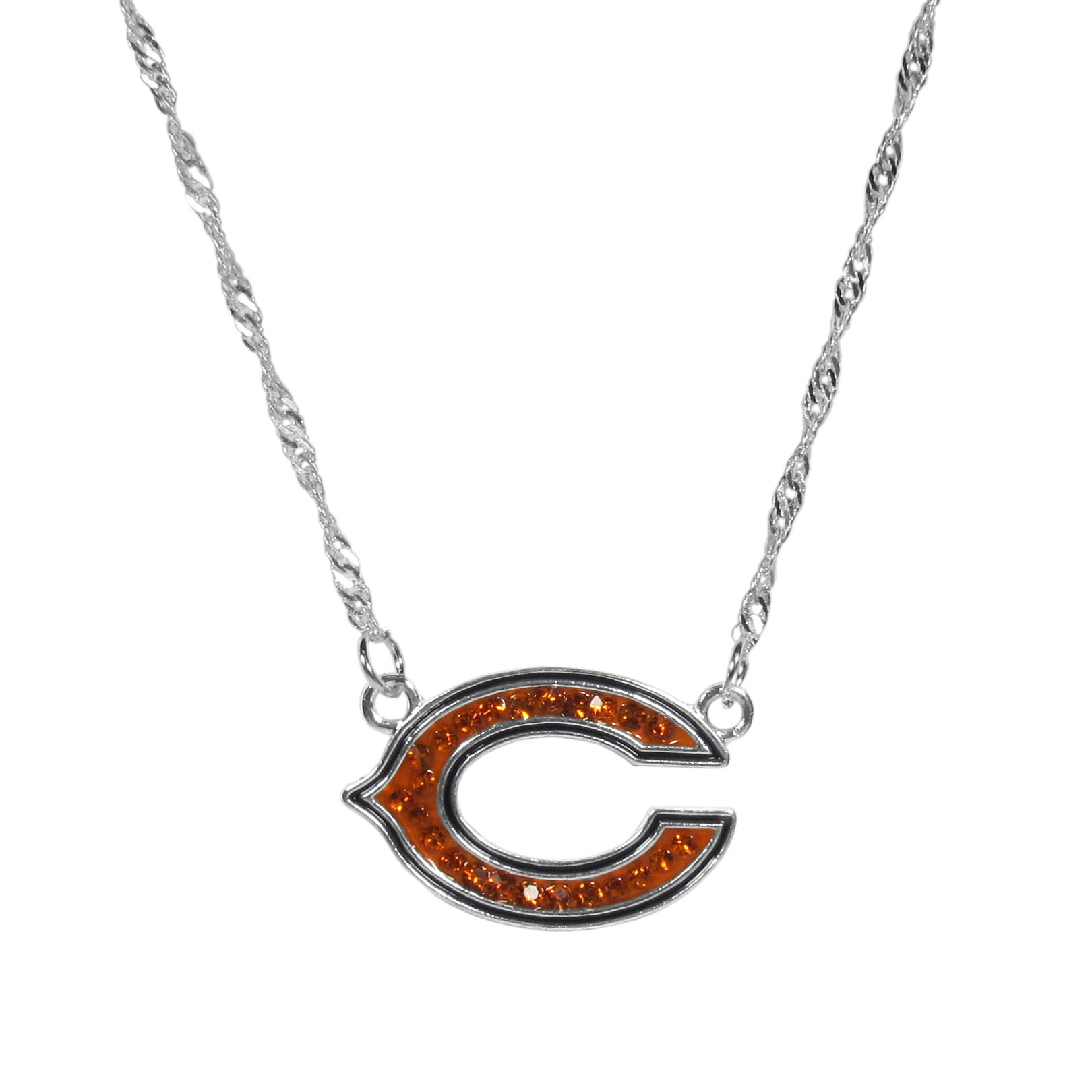 Chicago Bears Crystal Logo Necklace    