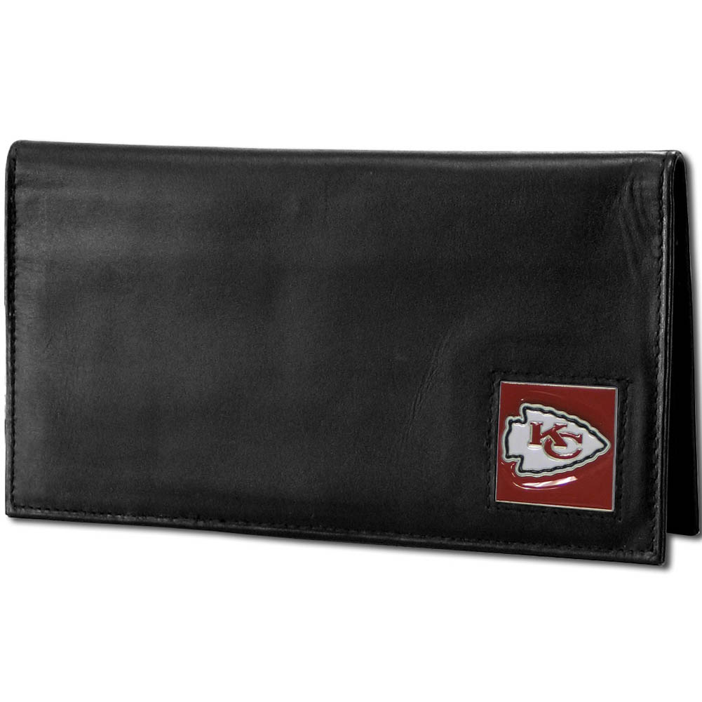 Kansas City Chiefs Deluxe Leather Checkbook Cover    