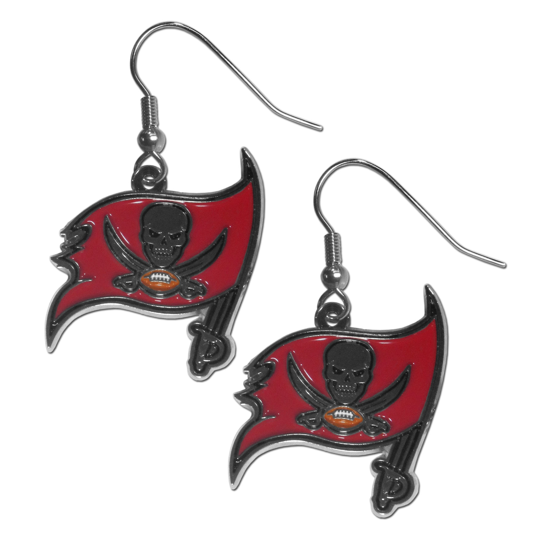 Tampa Bay Buccaneers Chrome Dangle Earrings    