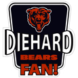 Chicago Bears Die-Hard Fan Auto Decal