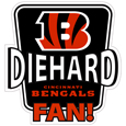 Cincinnati Bengals Die-Hard Fan Auto Decal