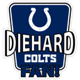 Indianapolis Colts Die-Hard Fan Auto Decal