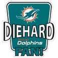 Miami Dolphins Die-Hard Fan Auto Decal