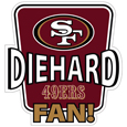 San Francisco 49ers Die-Hard Fan Auto Decal