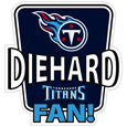 Tennessee Titans Die-Hard Fan Auto Decal