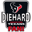 Houston Texans Die-Hard Fan Auto Decal