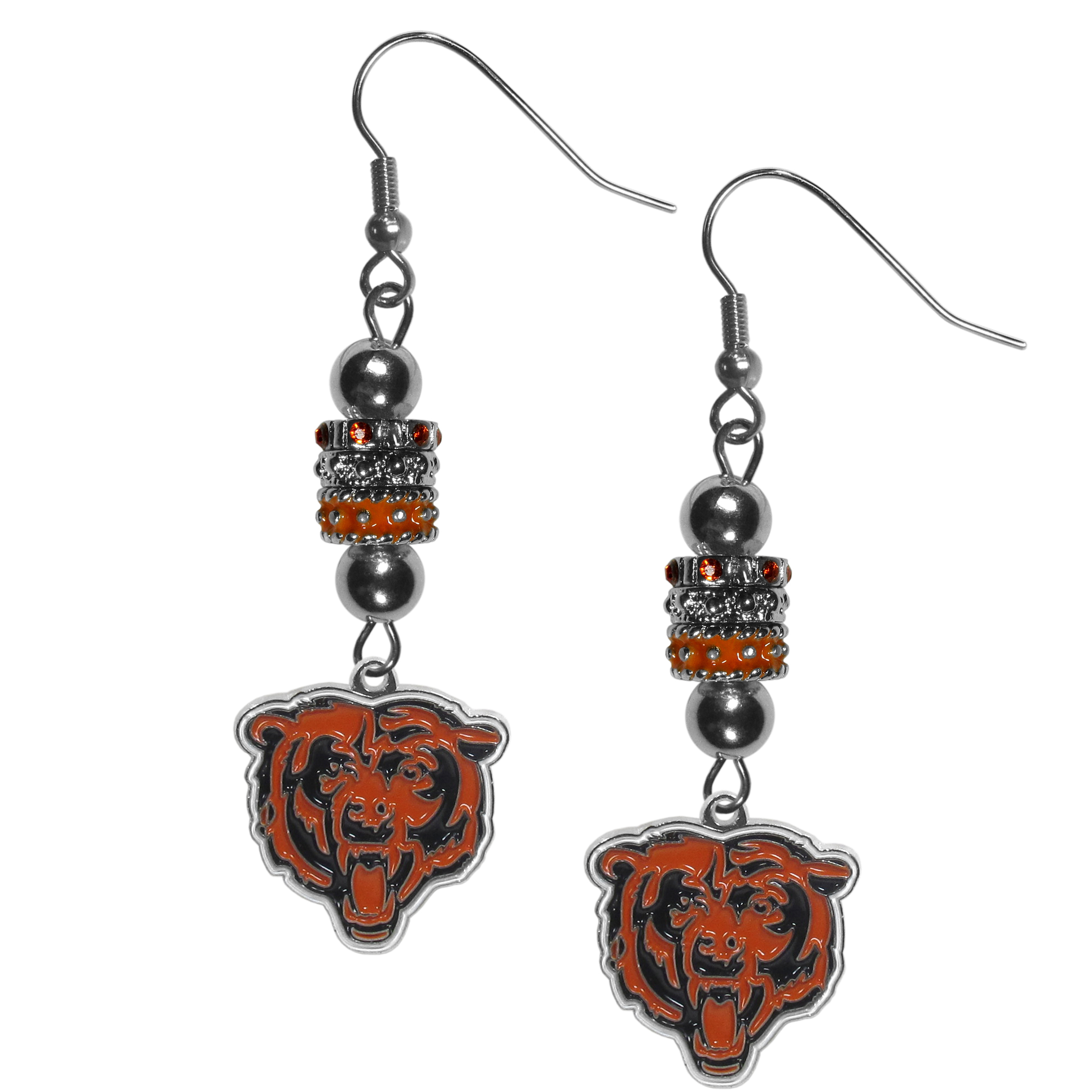 Chicago Bears Euro Bead Earrings    