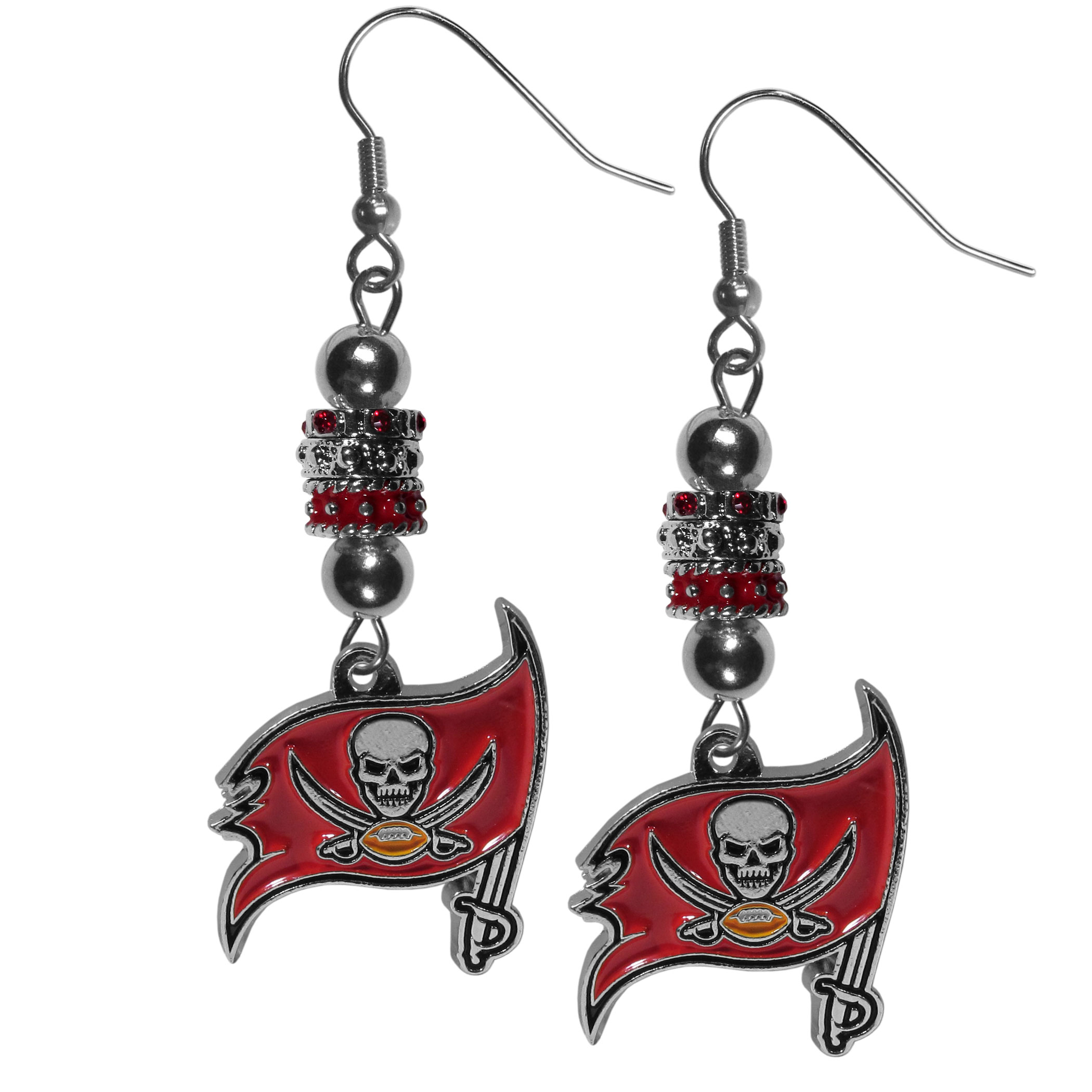 Tampa Bay Buccaneers Euro Bead Earrings    